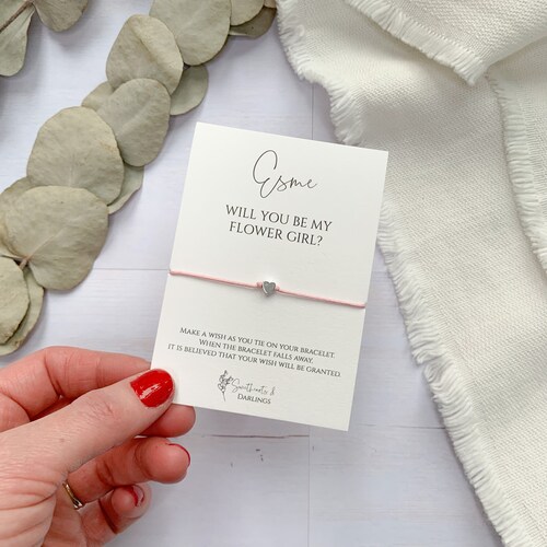 Flower Girl Proposal Bracelet Proposal Gift Will You Be My Etsy