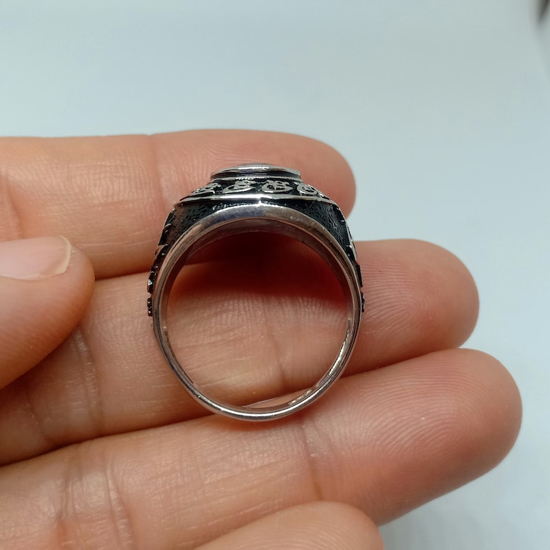 Islamic Shia Ring Ya Ali Calligraphy Genuine Ruby Ring for Etsy