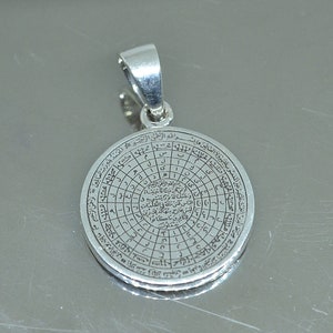 Rare Islamic Talisman Amulet Healing Pendant, Asma ul Jannat Circle Carving For All Protection and Success, Signet Talisman Pendant