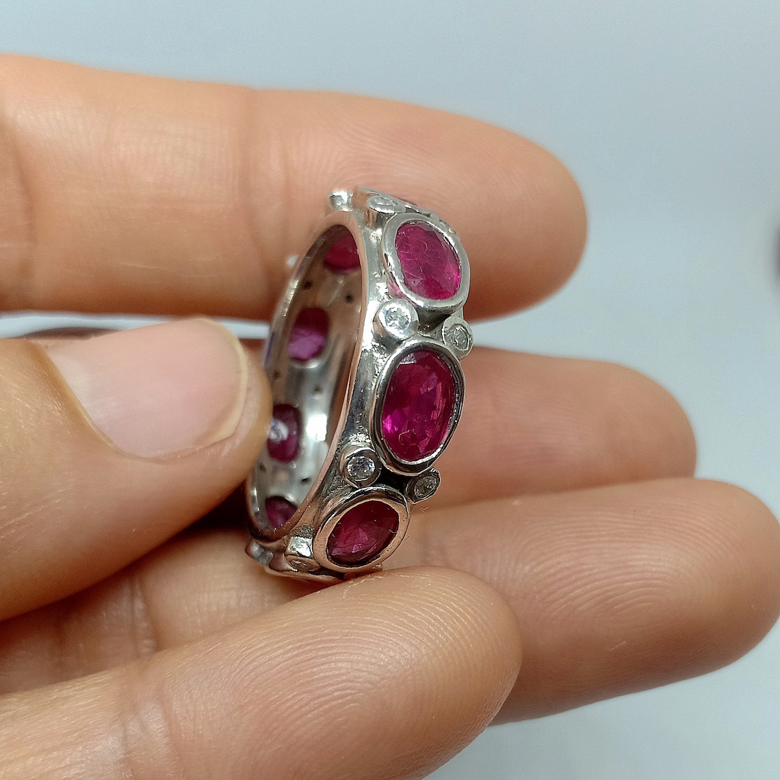 Genuine Ruby Ring for Men Ruby Ring Sterling Silver Ruby Etsy