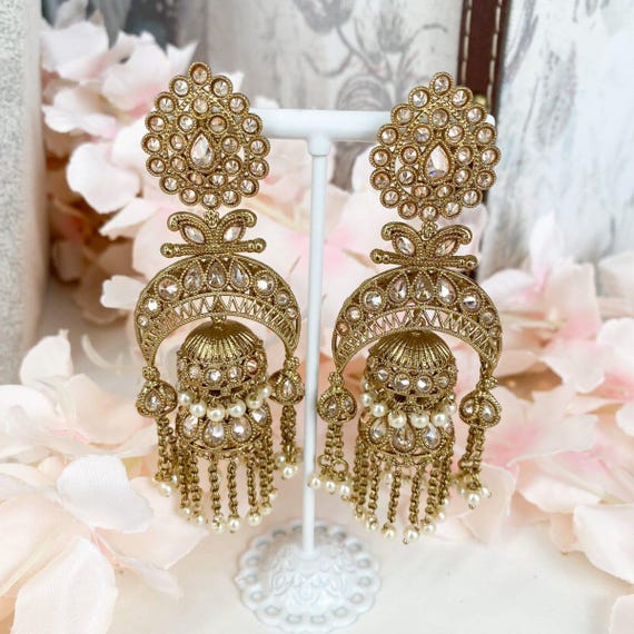 Omnaya Antique Jhumka Earrings