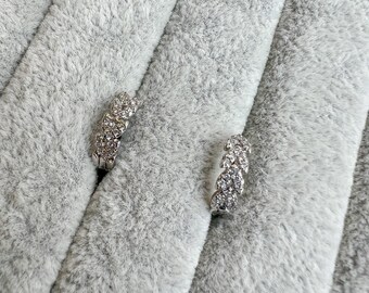 Mini Zircon Hoops - Silver