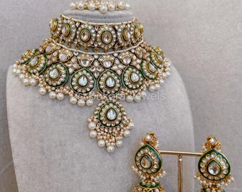 Anjana Extra Large Faux Kundan Bridal set