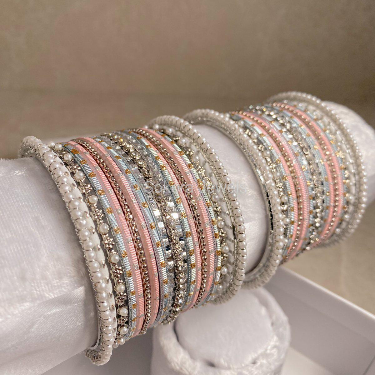 Blue and pink bangles deals