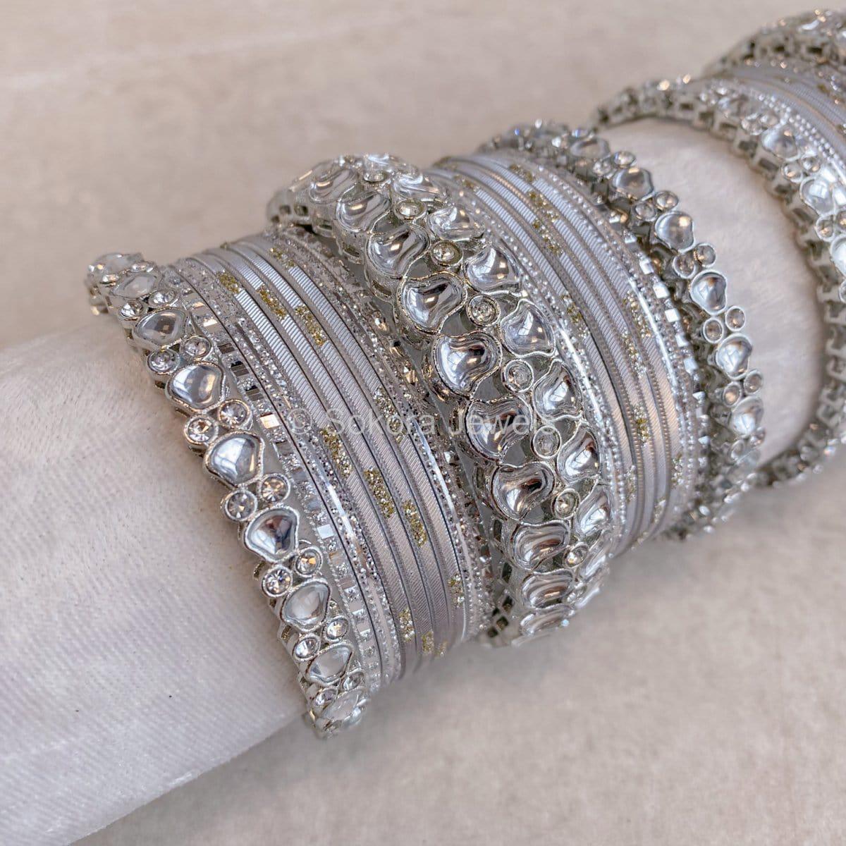 Midi Zaina Bangle Set - Silver - Etsy Midi Zaina Bangle Set - Silver - Etsy