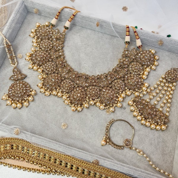 Hijab Bridal Set - Golden