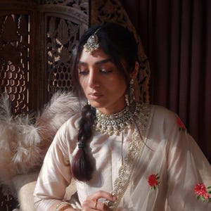 Meenakari Kundan Choker Set - Green