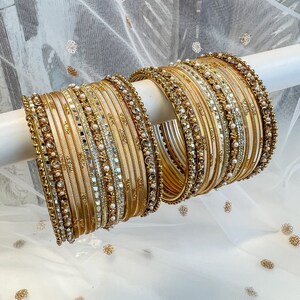 Golden colour bangles set sale