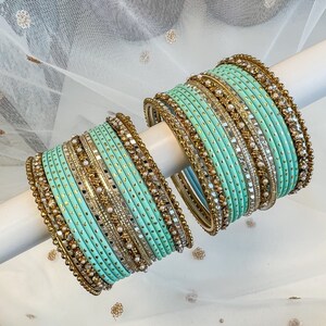 Mint green bangles deals