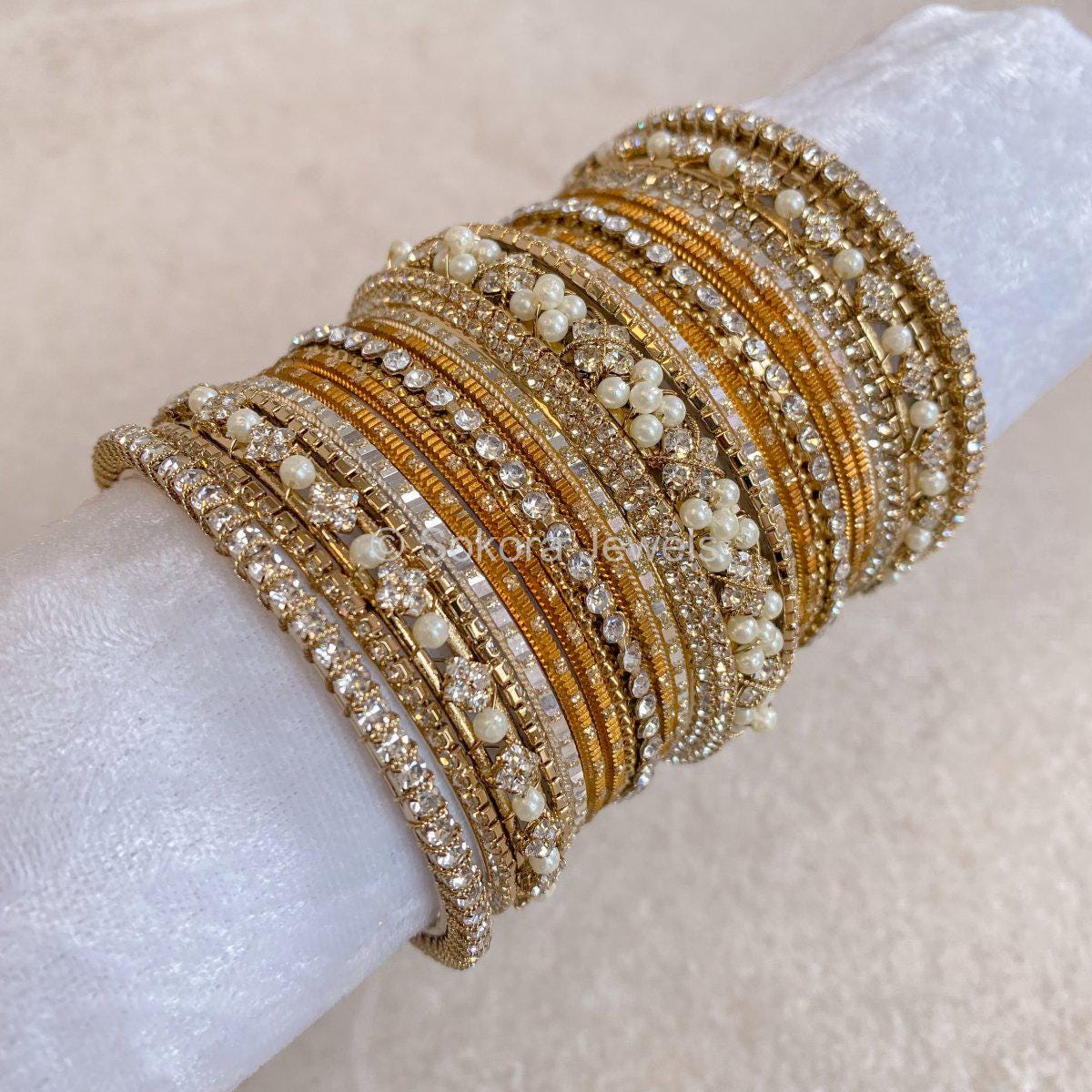 Swati Bangle Set - Honey Gold - Etsy