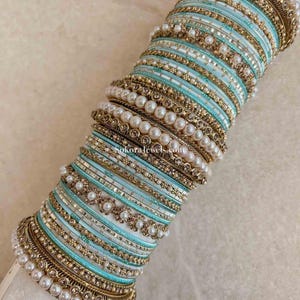 Light Blue Bangle Set