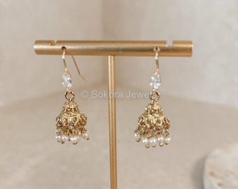 Micro Jhumka Earrings - Pearl