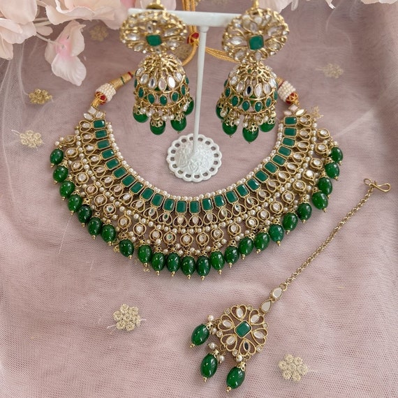Green necklace best sale sets