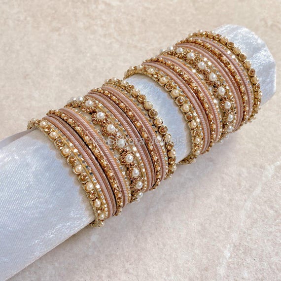 Small Brown Daisy Bangle Set Etsy Canada