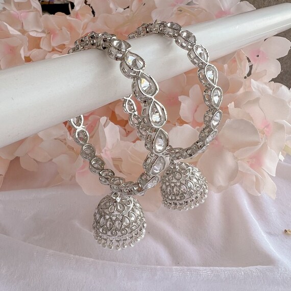 Jhumka bangles silver sale