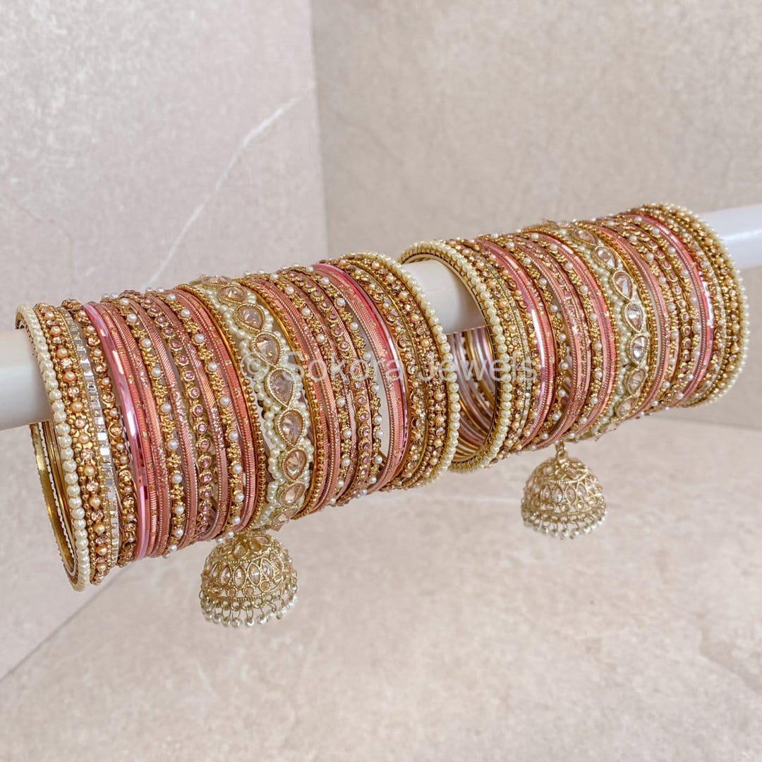 SHREYA - set of 4 bangles (champagne) main image 1