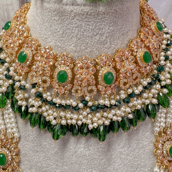 Safa Bridal Necklace Set Green -  Canada