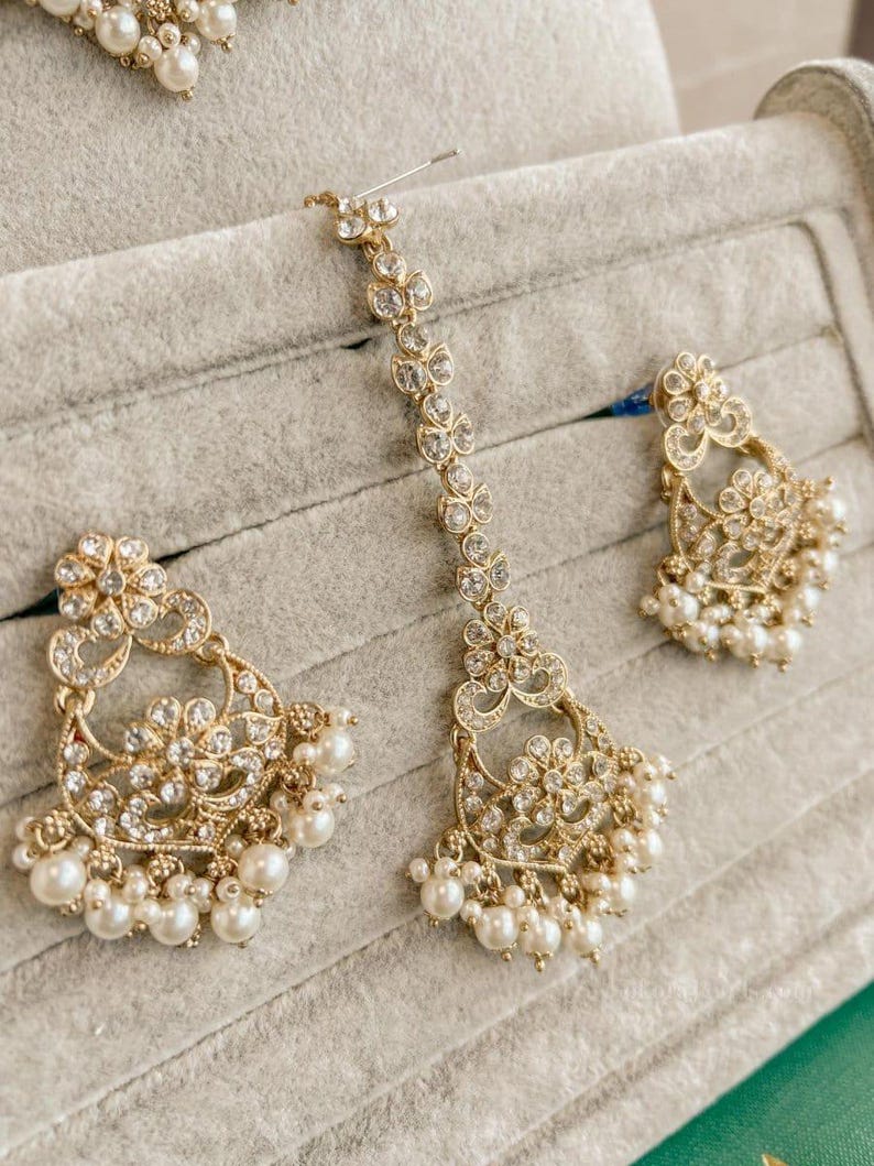 Aman Bridal Set - White - SOKORA JEWELSAman Bridal Set - Whitenecklace sets