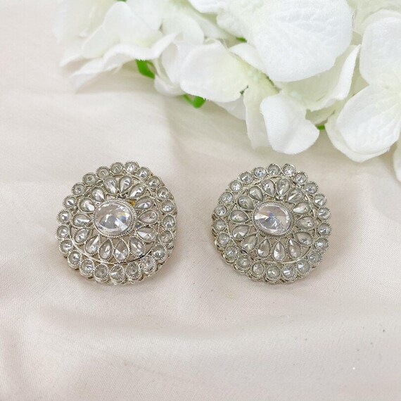 Large Earring Tops Silver