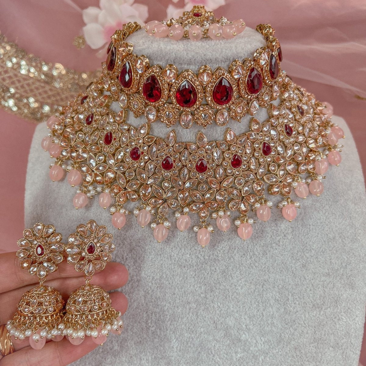 Beutifull INDIAN Choker Necklace Set Bollywood Bridal Indian Fashion  Jewelry | eBay