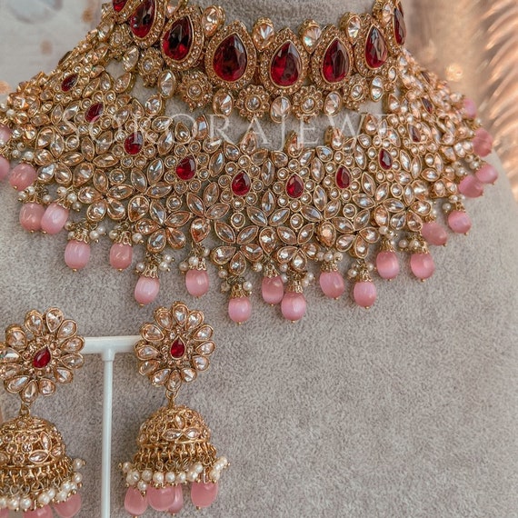 Pink cheap choker set