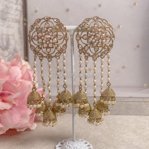 Tassel jhumka earrings discount