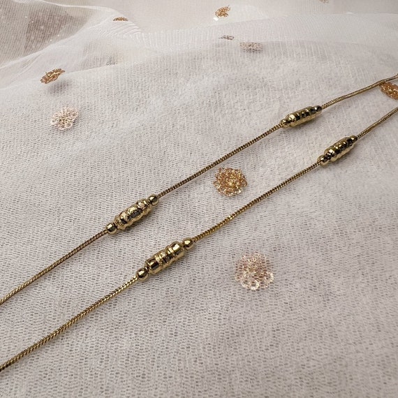 Simple Antique Gold Anklets Etsy