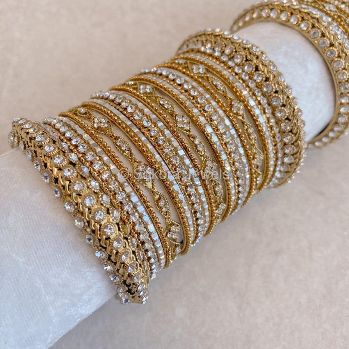 Chandni Bangle Set - Clear - Etsy