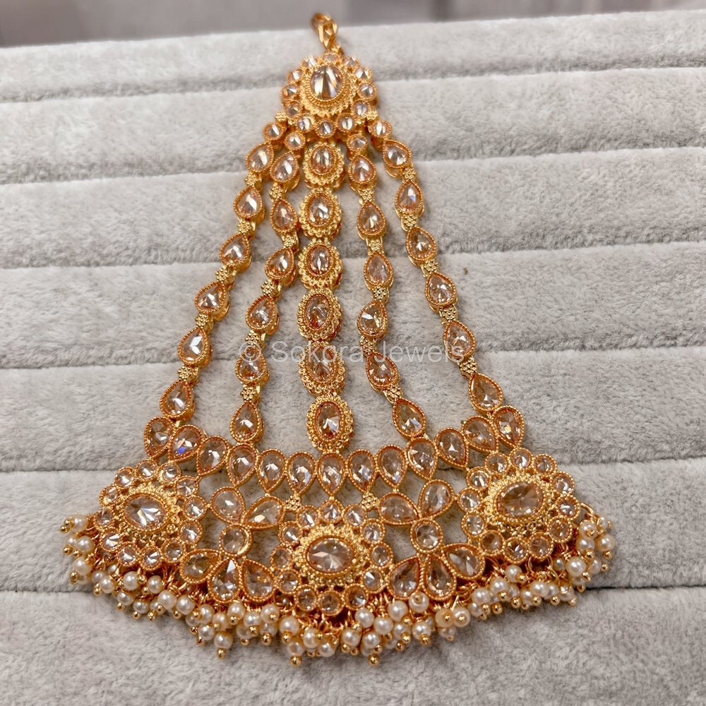 Gold jhoomar design deals
