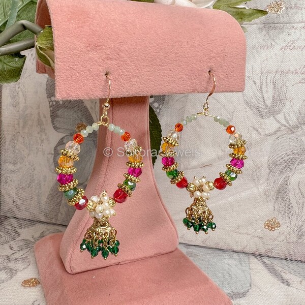 Mini Mehndi Night Jhumka Hoops