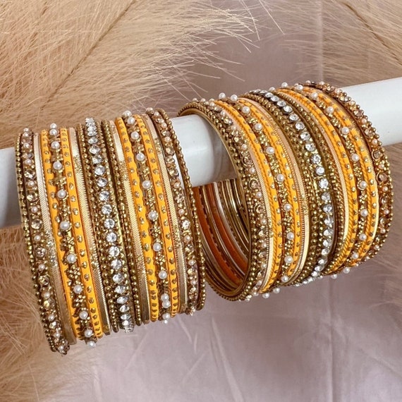 Yellow bangles sale
