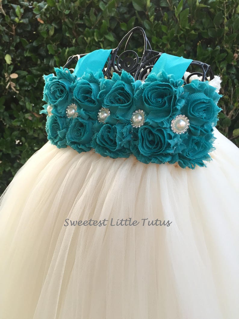 dark teal flower girl dresses