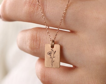 Birth Flower - Birth Month Flower - September Birth Flower Necklace - September Birthflower - Floral - Flower Necklace - Bridesmaid -MYS9677