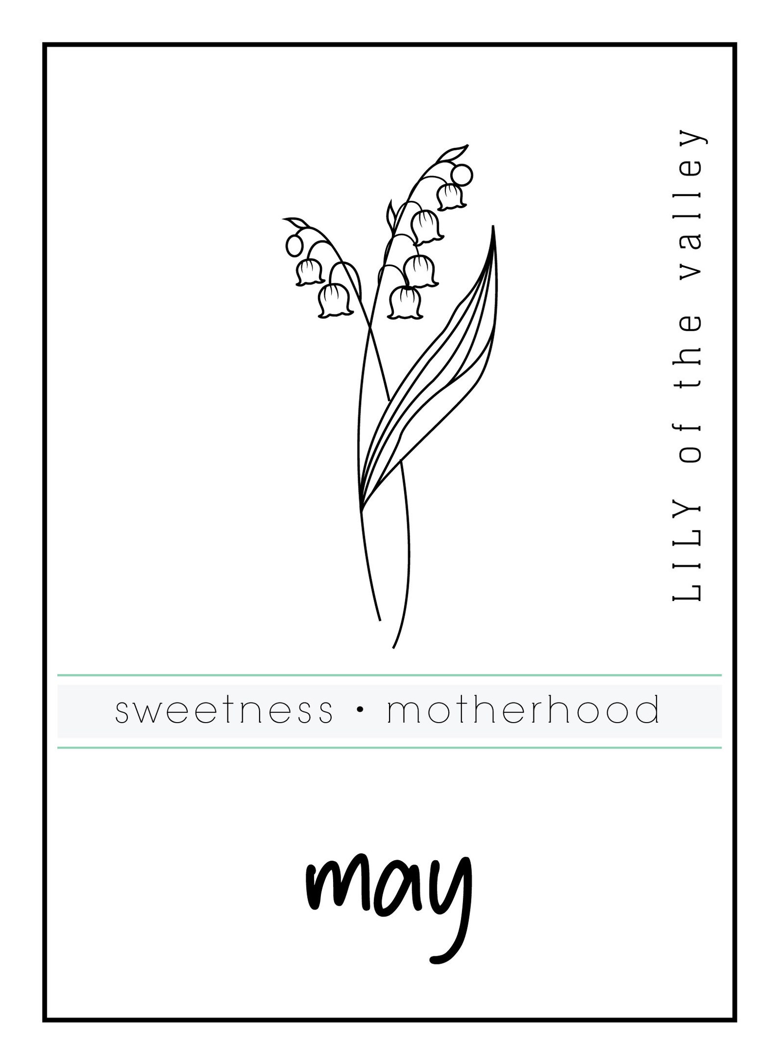 Birth Flower Birthstone May Birth Flower Open Ring May Etsy