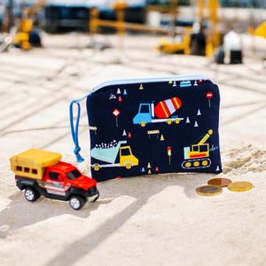 Geldbörse für Kinder mit Baufahrzeugen