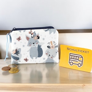 Geldbörse für Kinder mit Hase und Dachs