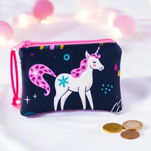 Geldbörse für Kinder mit Einhorn aus Softshell