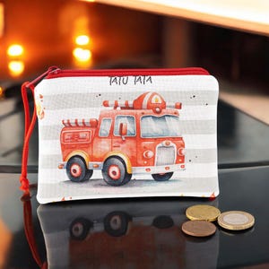 Geldbörse für Kinder mit Feuerwehr und Feuerwehrjungen