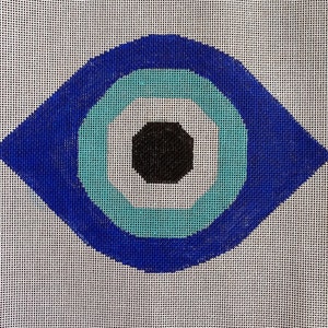 EVIL EYE LARGE pillow needlepoint canvas