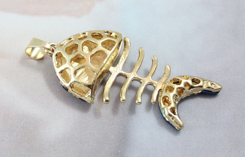 Blue Fish Pendant for DIY Necklace Red Fish Pendant Blue Fish Bead Red Crystal Fish Bead Gold Fish Bone Bead Goldfish DIY Jewelry Gift Craft