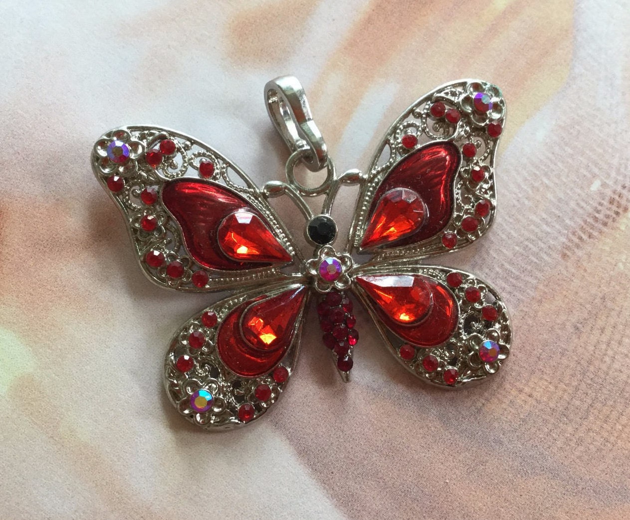 Butterfly Rhinestone Necklace | Pendant Necklace | Jewelry - New Crystal  Pendant - Aliexpress