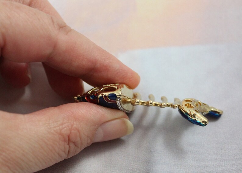 Blue Fish Pendant for DIY Necklace Red Fish Pendant Blue Fish Bead Red Crystal Fish Bead Gold Fish Bone Bead Goldfish DIY Jewelry Gift Craft