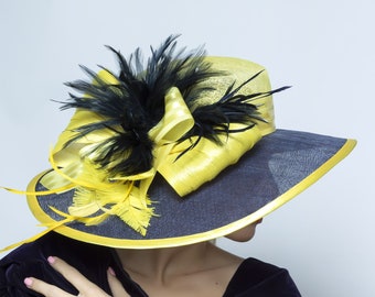Statement Derby hat, Kentucky derby hat, Royal Ascot hat, award winning hat, ascot hat, Wedding Party hat, Audrey Hepburn hat, elegant hat