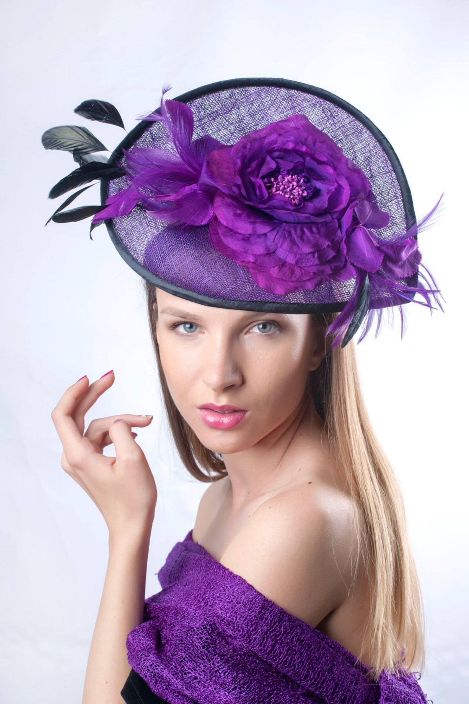Lilac fascinator Derby fascinator hat purple hat Royal Etsy