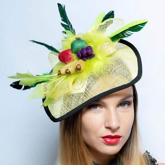 Yellow Derby Fascinator Melbourne Cup 