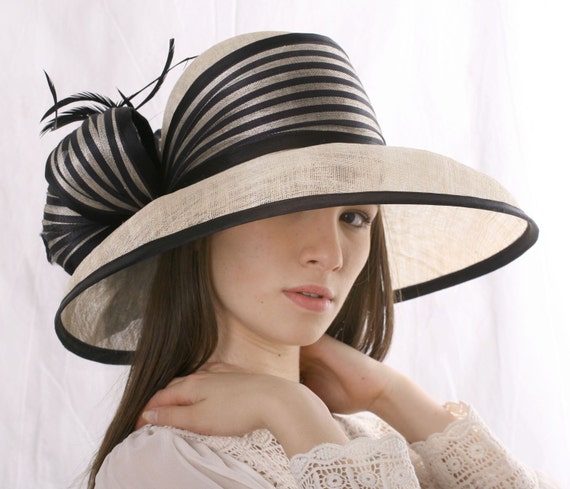 Kentucky Derby Hat, Ascot Wide Brim Hat, Race Season Hat  display picture 1