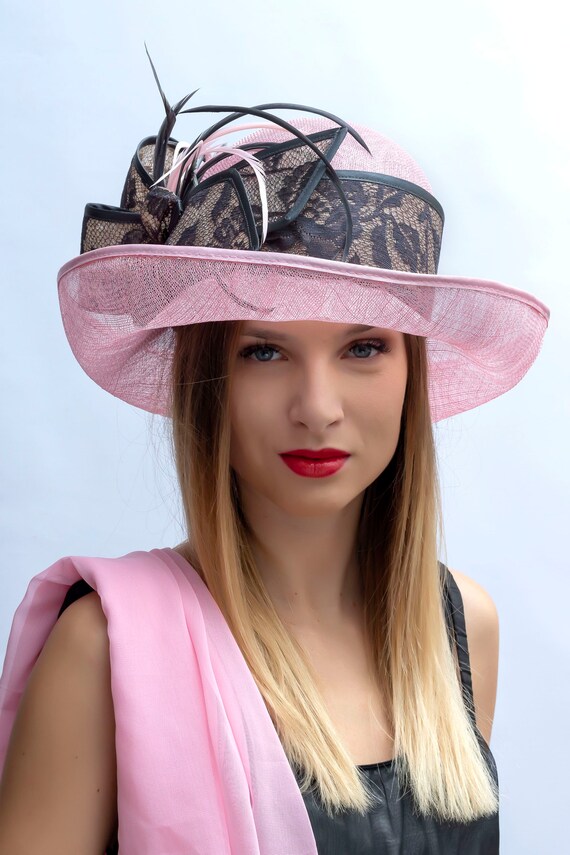 Kentucky Derby Hat Pink Derby Hat Royal Ascot Hat Gorgeous Etsy