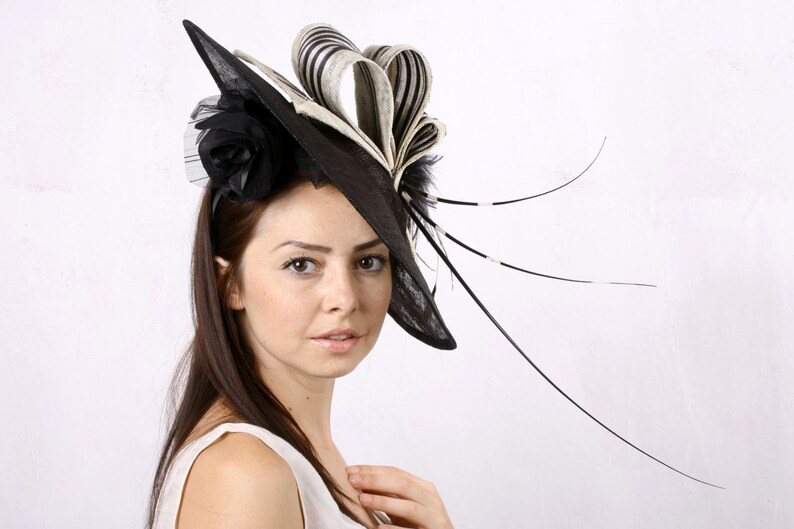 Melbourne Cup Hat Statement Derby Fascinator Royal Ascot Etsy