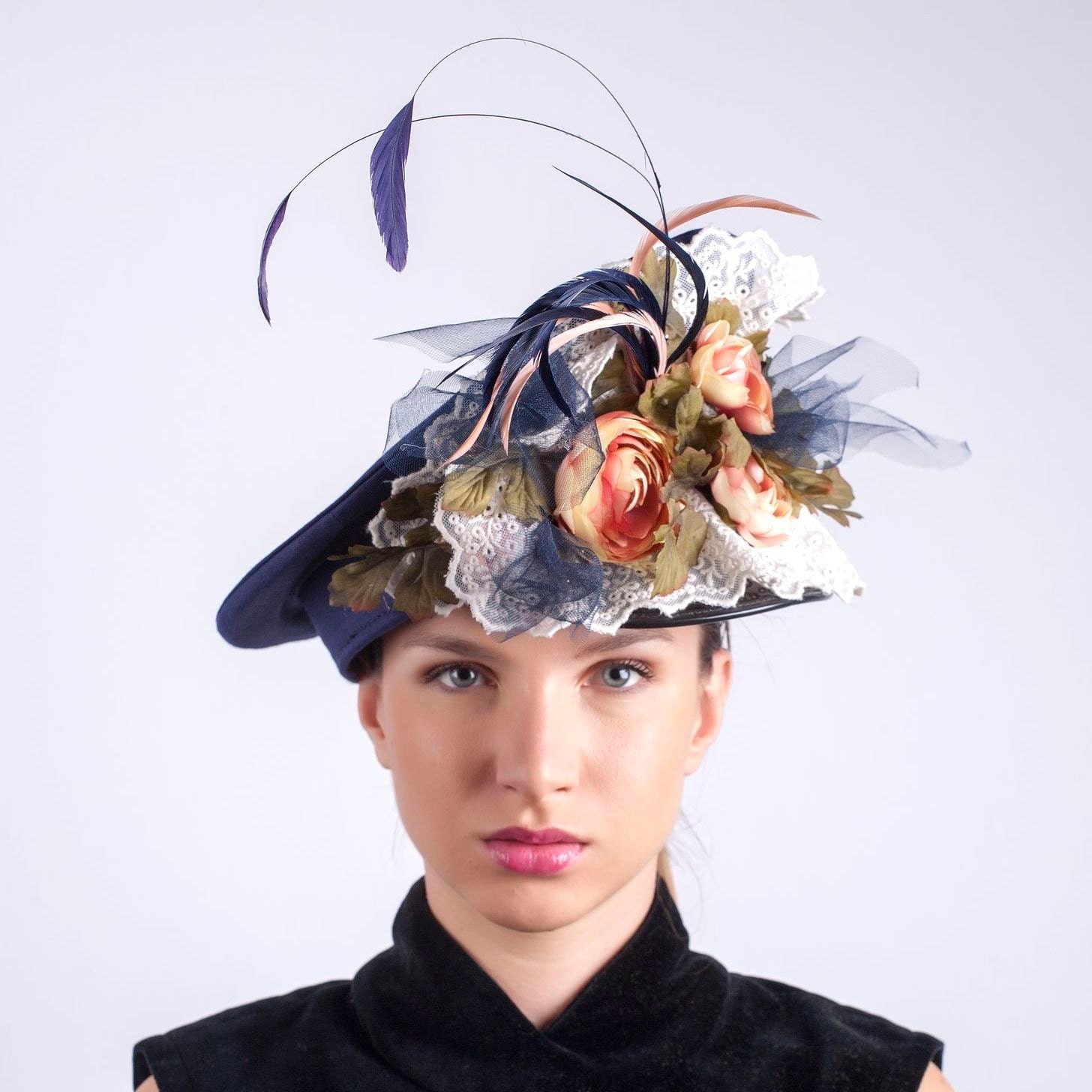 Flowerpower Beret Cap Royal Ascot Hat 