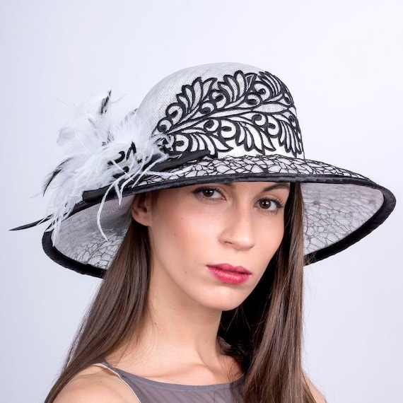 Kentucky Derby Hat Ascot Wide Brim Hat 